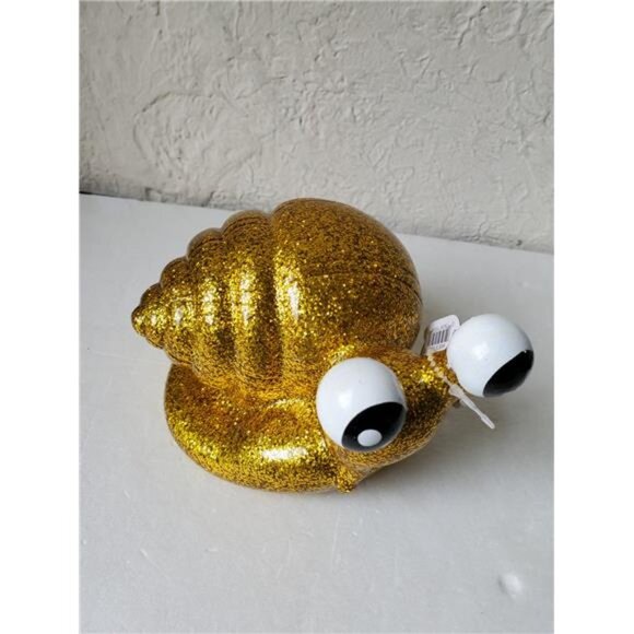 Sparkle & Shine Dazzle Snail Glitter Rubber Metallic Gold Jumbo Snail Collection